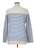 Pura Cashmere 100% Supima Cotton Stripes White Pullover Sweater Size XL - photo 2
