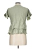 Sim & Sam 100% Rayon Green Short Sleeve Blouse Size L - photo 2
