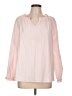 Talbots 100% Cotton Pink Long Sleeve Blouse Size XL Petite - photo 1