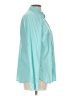 Talbots 100% Cotton Color Block Teal Long Sleeve Button-Down Shirt Size L - photo 4