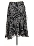 Chaps 100% Polyester Paisley Black Casual Skirt Size 12 - photo 1