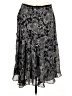 Chaps 100% Polyester Paisley Black Casual Skirt Size 12 - photo 2