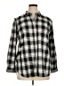 Talbots 100% Cotton Plaid Black Long Sleeve Button-Down Shirt Size XL - photo 1