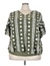 Cato 100% Polyester Green Short Sleeve Blouse Size 18 - photo 1