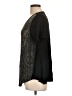 Vocal Metallic Black Short Sleeve Blouse Size L - photo 5