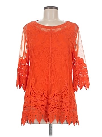 Ultra Pink 3/4 Sleeve Blouse (view 1)