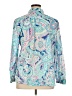 Talbots 100% Cotton Paisley Teal Long Sleeve Button-Down Shirt Size XL - photo 2