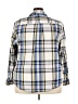 St. John's Bay 100% Cotton Plaid Blue Long Sleeve Button-Down Shirt Size 3X - photo 2