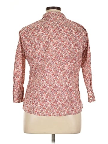 Lands' End 3/4 Sleeve Button-Down Shirt (view 2)