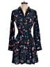 Zara Basic 100% Polyester Floral Blue Casual Dress Size XS - photo 1