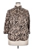 Chaps 100% Cotton Animal Print Brown 3/4 Sleeve Blouse Size 2X - photo 1