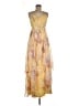 Lulus 100% Polyester Floral Yellow Cocktail Dress Size M - photo 1