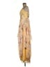 Lulus 100% Polyester Floral Yellow Cocktail Dress Size M - photo 5