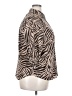 Chaps 100% Cotton Animal Print Brown 3/4 Sleeve Blouse Size 2X - photo 4
