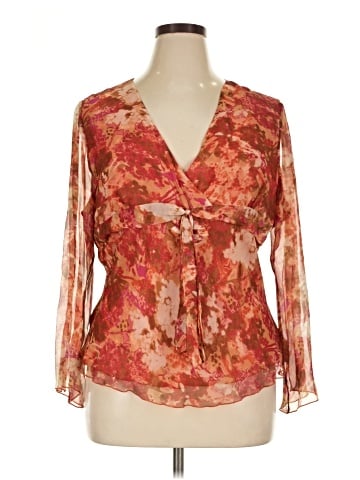 Anna and Frank 3/4 Sleeve Silk Top (view 1)