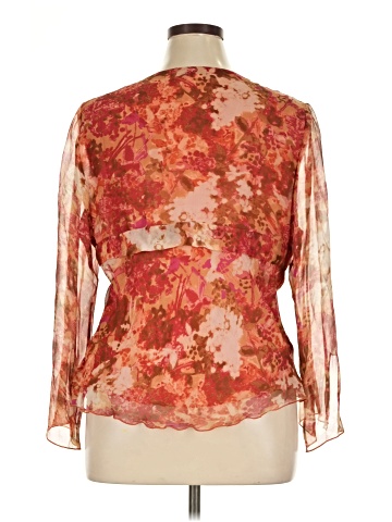 Anna and Frank 3/4 Sleeve Silk Top (view 2)