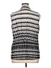 Nic + Zoe 100% Polyester Houndstooth Silver Sleeveless Blouse Size XL - photo 2