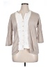 Foxcroft 100% Linen Tan 3/4 Sleeve Button-Down Shirt Size XL - photo 1