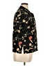 Requirements Floral Black Short Sleeve Blouse Size XL - photo 4