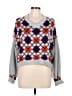 Topshop 100% Acrylic Argyle Gray Pullover Sweater Size 8 - photo 1