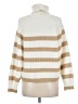 MNG Stripes Ivory Turtleneck Sweater Size M - photo 2
