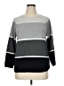 Karen Scott 100% Cotton Color Block Gray Pullover Sweater Size XL - photo 1