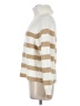 MNG Stripes Ivory Turtleneck Sweater Size M - photo 5