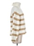 MNG Stripes Ivory Turtleneck Sweater Size M - photo 4
