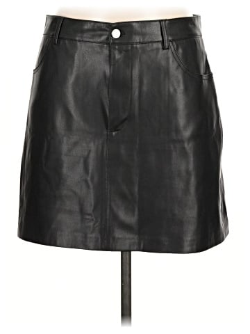 MNG Faux Leather Skirt (view 1)