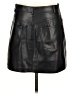 MNG 100% Polyester Black Faux Leather Skirt Size L - photo 2