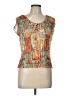 Alberto Makali 100% Polyester Orange Short Sleeve Blouse Size L - photo 1