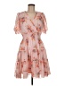 Taylor 100% Polyester Floral Pink Cocktail Dress Size 8 - photo 1