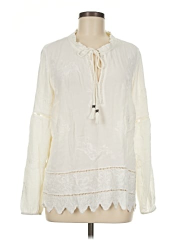 Pale Sky Long Sleeve Blouse (view 1)