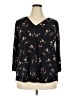 Beacon Black 3/4 Sleeve Blouse Size 2X - photo 1