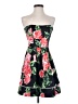 Backless Floral Black Cocktail Dress Size XS - photo 1
