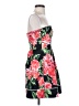 Backless Floral Black Cocktail Dress Size XS - photo 4