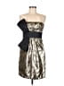 Phoebe Couture 100% Polyester Metallic Gold Cocktail Dress Size 6 - photo 1