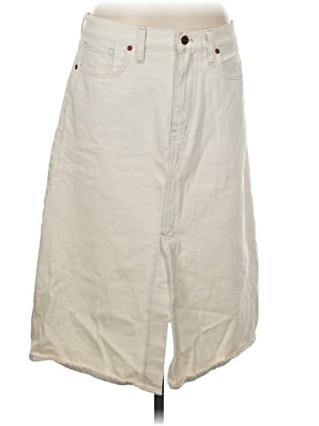 Madewell Denim A-Line Midi Skirt in Vintage Canvas Wash (view 1)