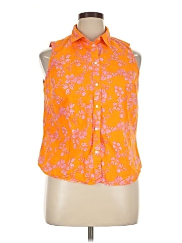 J.Crew Factory Store Sleeveless Button-Down Shirt (view 1)