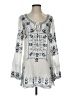 MONORENO 100% Cotton Silver Long Sleeve Blouse Size S - photo 1