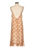 Veronica M. Paisley Tan Casual Dress Size L - photo 2