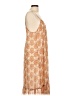 Veronica M. Paisley Tan Casual Dress Size L - photo 4