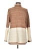 Talbots 100% Cotton Color Block Brown Turtleneck Sweater Size L - photo 1