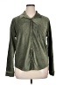 No Boundaries 100% Polyester Solid Green Long Sleeve Blouse Size XL - photo 1