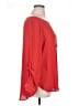 Ann Taylor LOFT 100% Polyester Red 3/4 Sleeve Blouse Size XL - photo 4