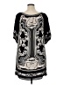 M.S.S.P. Graphic Black Casual Dress Size XL - photo 2