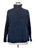 Columbia 100% Polyester Houndstooth Blue Turtleneck Sweater Size 2X - photo 1