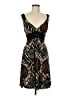 Connected Apparel Animal Print Brown Cocktail Dress Size 8 - photo 1