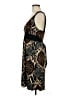 Connected Apparel Animal Print Brown Cocktail Dress Size 8 - photo 5