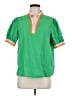Unbranded Color Block Green Short Sleeve Blouse Size M (estimated) - photo 1